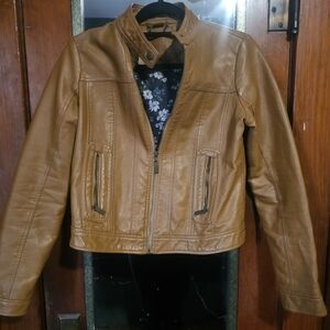 Tan Leather Women's Jacket